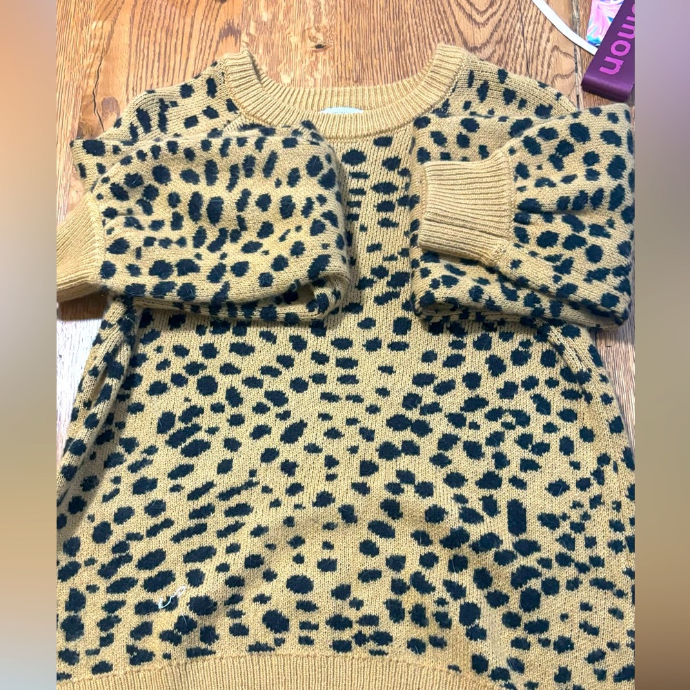crown & ivy leopard print sweater